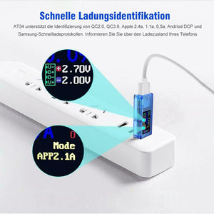 Farbbildschirm Digitaler voltmeter Amperemeter USB Ladegerät Tester Multimeter