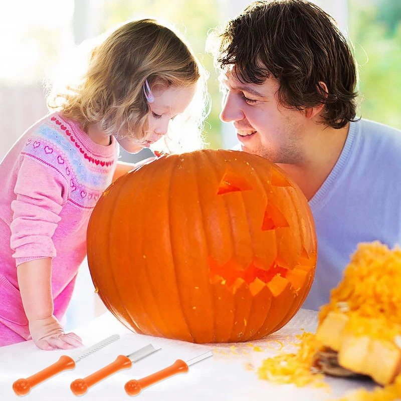 (🎃Frühe Halloween-Aktion🎃) Kürbis Schnitzwerkzeug Set aus Edelstahl