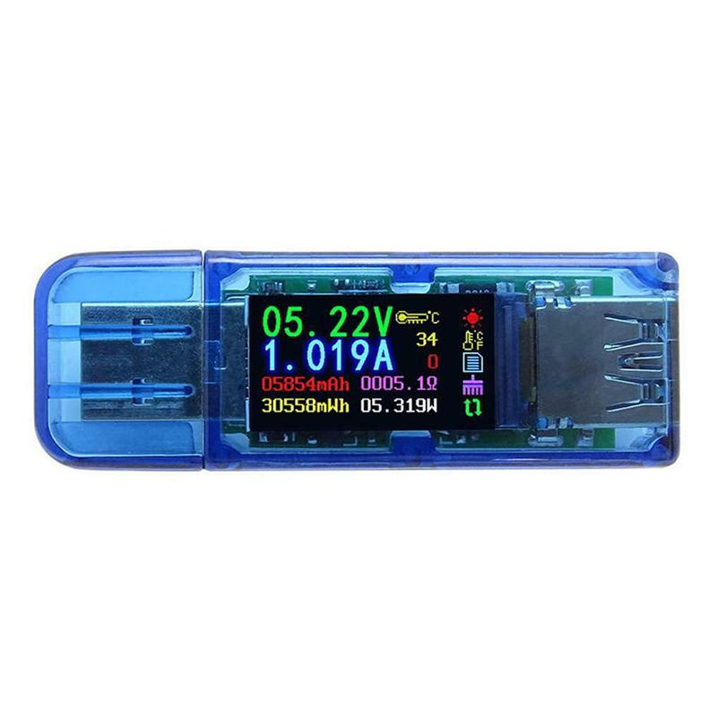 Farbbildschirm Digitaler voltmeter Amperemeter USB Ladegerät Tester Multimeter